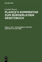 Familienrecht (Erster Abschnitt §§ 1297-1588) 3111084124 Book Cover