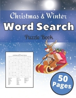 Christmas & Winter Word Search: Amazing Gift Large Print Word Search Puzzle Book for Adults and Kids Ages 4-8 6-12 B08MHKZ43H Book Cover