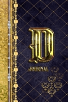 D Journal: Letter D Initial Monogram Lined Notebook - Elegant Diamond and Gold Print 1708506055 Book Cover