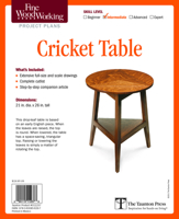 Fine Woodworking's Cricket Table Plan 1600856292 Book Cover