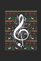 Ugly Christmas - Music: Blank Lined Notebook / Journal (6 X 9) - Christmas Gift for Kids, Teens, Mom And Dad 1709855428 Book Cover