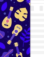 Ukulele Tab Notebook: 6 String Chord and Tablature Staff Music Paper for Students & Teachers, Dark Blue Cover 1674301847 Book Cover