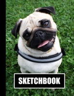 Sketchbook: Cute Dog Cover Design | White Paper | 120 Blank Unlined Pages | 8.5" X 11" | Matte Finished Soft Cover 1712139746 Book Cover
