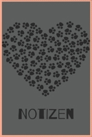 Notizbuch Pfotenherz: Notizbuch mit 120 Seiten / kariert / DIN A5 (6x9) / Hundemotiv #33 1676417354 Book Cover
