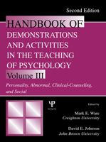 Handbook of Demonstrations and Activities in the Teaching of Psychology, Second Edition: Volume I: Introductory, Statistics, Research Methods, and History ... & Activities in Teaching of Psych) 0805817913 Book Cover