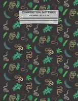 Snakes Composition Notebook: Snake Gifts: Paperback Blank Wide Ruled Lined Paper Journal for School: 8.5 x 11 1706368615 Book Cover