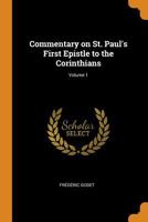 Commentary On St. Paul's Epistle to the Romans; Volume 1 101669072X Book Cover
