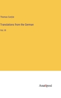 Translations from the German: Musæus, Tieck, Richter 1143200071 Book Cover