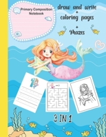 Mermaid Primary Composition Notebook: Primary Story Journal Half Page Dotted Midline with Picture Space - Learn to Draw and Write Primary Journal Grades k-2 ... Mermaid Exercise Book 8.5 x 11 B09DMR94SB Book Cover