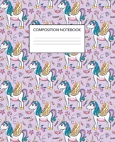 Composition Notebook: Wide Ruled Lined Paper / Unicorns Cover 1660562430 Book Cover