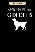 Notebook: Mother of goldens golden retriever lover gift Notebook6x9(100 pages)Blank Lined Paperback Journal For Student, gifts for kids, women, girls, boys, men, birthday gift, 1673808816 Book Cover