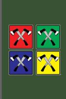 Retro Pop Art Axe: Lumber Logger notebooks gift (6x9) Dot Grid notebook to write in 1099830680 Book Cover