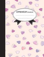 Composition Notebook, 8.5 x 11, 110 pages: Watercolor heart : 1977836151 Book Cover