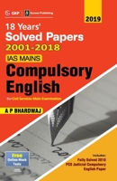 IAS Mains Compulsory English: Solved Papers 2001-18 5e 2019 9388426142 Book Cover