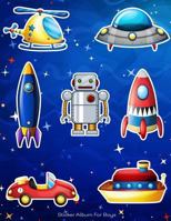 Sticker Album For Boys: 100 Plus Pages For PERMANENT Sticker Collection, Activity Book For Boys, Blue - 8.5 by 11 1975949285 Book Cover