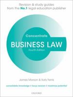 Business Law Concentrate: Law Revision and Study Guide 0198840608 Book Cover