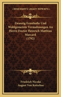 Zwanzig Ernsthafte Und Wohlgemeinte Vermahnungen An Herrn Doctor Heinrich Matthias Marcard (1792) 1166286932 Book Cover