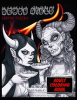 Demon Girls Eating Snacks: Adult Coloring Books B0C9SB8NJH Book Cover