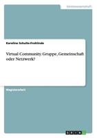 Virtual Community. Gruppe, Gemeinschaft Oder Netzwerk? 3656581185 Book Cover