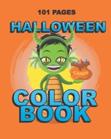 Halloween Color Book: Teenager and Adult Coloring Gift Book for Unique Halloween Gift or Birthday Present B08FP9XF91 Book Cover
