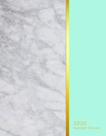 2020 Monthly Planner: New years goal achieving organiser for buisy female students Monthly and weekly planning sections, goals, to do lists, recaps and organising pages Cute bright pink aqua blue whit 1708513884 Book Cover