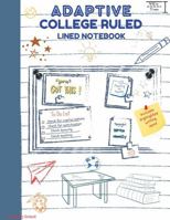 Adaptive College-Ruled Line Paper Notebook with Yellow Writing Zone and dotted midline: 100 pages. 9/32 in lines. Standard college ruled lines 1966159021 Book Cover