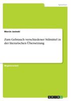 Zum Gebrauch verschiedener Stilmittel in der literarischen Übersetzung 3668221618 Book Cover