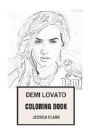 Demi Lovato Coloring Book: Pop Rock Vocal and Disney Youngster Beautiful Singer and Songwriter Philantropist Demi Lovato Inspired Adult Coloring Book 1976202884 Book Cover