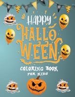 Halloween Coloring Book: For Kids Ages 4-12 (Simple, Large and Easy Coloring Pages) B09HG7G5S1 Book Cover