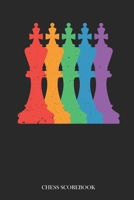 CHESS SCOREBOOK: Chess Scorebook with 100 Scorecards. Retro Chess Figures. 1653236019 Book Cover