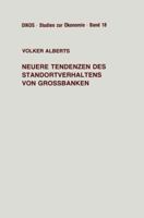 Neuere Tendenzen Des Standortverhaltens Von Grossbanken 3409147780 Book Cover