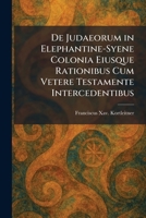 De Judaeorum in Elephantine-Syene Colonia Eiusque Rationibus Cum Vetere Testamente Intercedentibus (Latin Edition) 1025590155 Book Cover