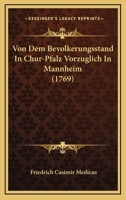 Von dem Bev�lkerungsstand in Chur-Pfalz 3743604000 Book Cover