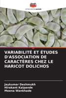 Variabilité Et Études d'Association de Caractères Chez Le Haricot Dolichos 6205839997 Book Cover