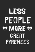 Less People More Great Pyrenees: Lined Journal, 120 Pages, 6 x 9, Funny Great Pyrenees Gift Idea, Black Matte Finish (Less People More Great Pyrenees Journal) 167342032X Book Cover