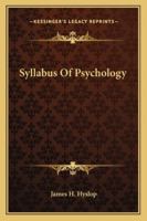Syllabus Of Psychology 1162772670 Book Cover