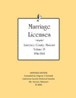 Lawrence County Missouri Marriages 1936-1943 1727379683 Book Cover