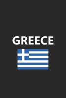 Greece: Greek Flag Country Notebook Journal Lined Wide Ruled Paper Stylish Diary Vacation Travel Planner 6x9 Inches 120 Pages Gift 1706417799 Book Cover