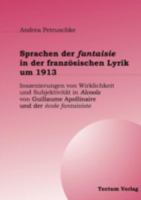 Sprachen Der Fantaisie in Der Franz Sischen Lyrik Um 1913 3828886973 Book Cover