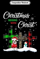 Composition Notebook: Australian Shepherd Dog Christmas Begins With Christ Costume Journal/Notebook Blank Lined Ruled 6x9 100 Pages 1672107954 Book Cover