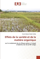 Effets de la variété et de la matière organique 6203447080 Book Cover