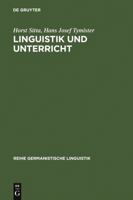Linguistik Und Unterricht 3484102993 Book Cover