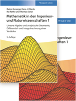 Mathematik in den Ingenieur- und Naturwissenschaften: Lineare Algebra und analytische Geometrie, Differential- und Integralrechnung einer Variablen (German Edition) 3527413944 Book Cover