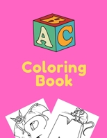 ABC coloring book: high-quality black&white Alphabet coloring book for kids. Toddler ABC coloring book 1659608899 Book Cover