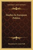 Studies in European Politics 1163296120 Book Cover