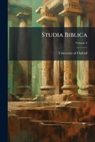 Studia Biblica Et Ecclesiastica; Volume 3 0530251159 Book Cover