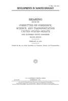 Developments in nanotechnology 1695154452 Book Cover