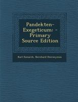 Pandekten-Exegeticum 1295375400 Book Cover