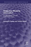 Subjective Meaning and Culture 0470264861 Book Cover