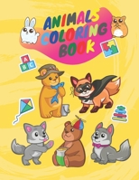 Coloring book animals: Coloring activity book B08BDT97HL Book Cover